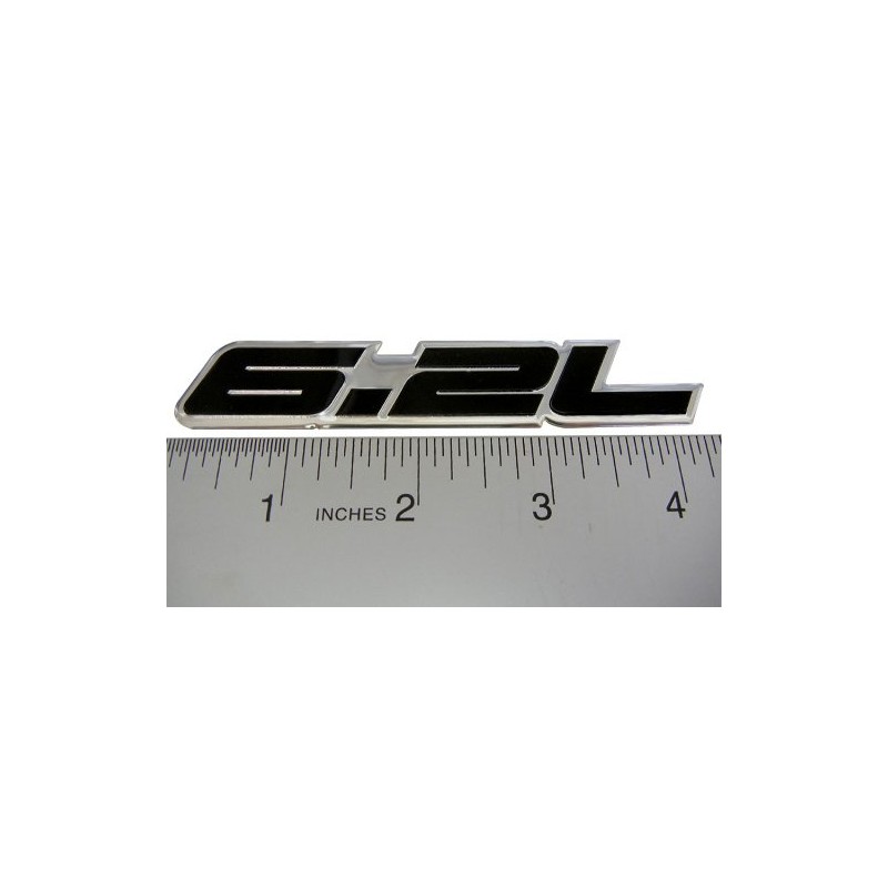 6.2 Liter Engine Aluminum Emblems Badges in Silver and Black