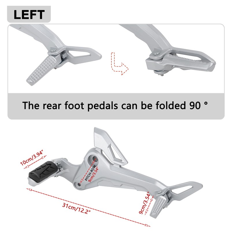 Minho Motorcycle Right Side and Left Side Foot Pegs Footrest