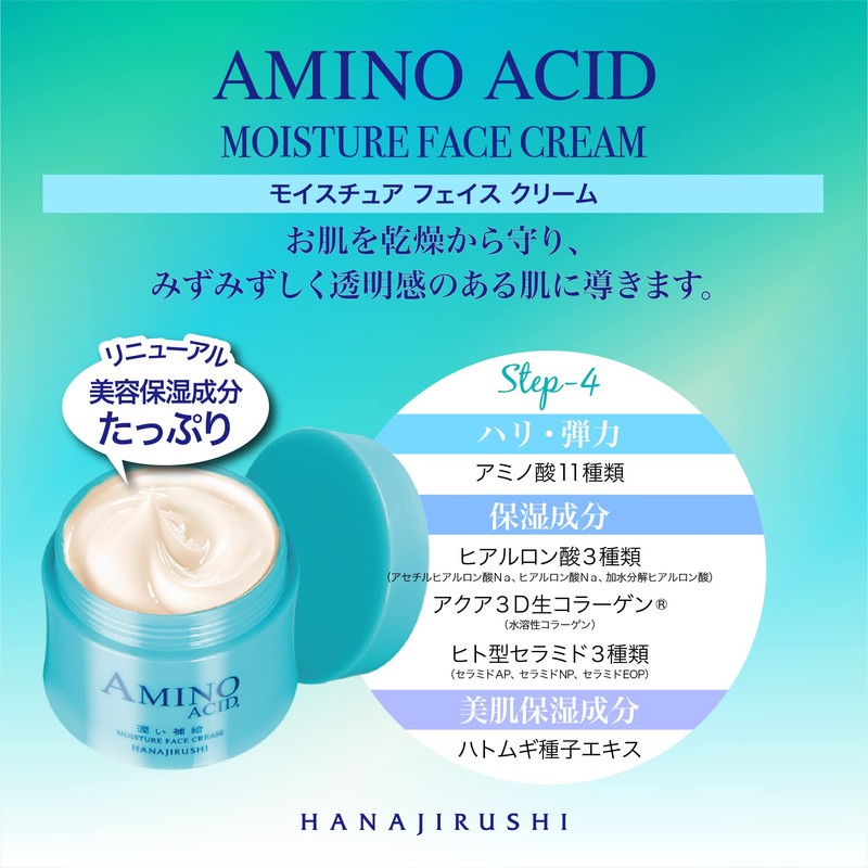 Hanajirushi Moisturizing Face Cream, 2.8 oz (80 g), 3 Types