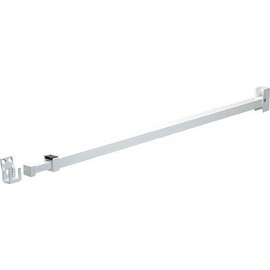 White Telescoping Security Bar Lock for Sliding Glass Doors