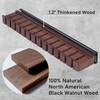 cenleoha Black Walnut Wood Belt Rack with Slide, Belt Hanger