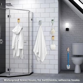 FUZSKWID 4pcs Creative Adhesive Cat Hook for Coat,Towel,Scarf, Robes,Bag,Key,Heavy Duty Command Hook Can Bear 2.4 Kg, Cute Pet Kawaii Room Decor Creative Wall Hook for Bedroom,Bathroom,Living Room