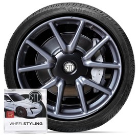 RT Rim Protectors 1/4 Inch Wide Wheel Rim Protectors | Curb Rash Rim Protector | Set of 4 | Durable Rim Guards | Easy to Install Universal Fit (Black)