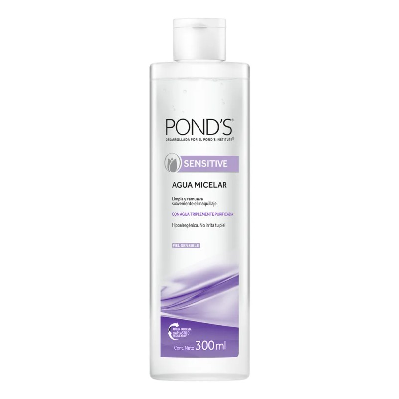 Agua Micelar Pond´s Piel Sensible Hipoalergénica 300ml