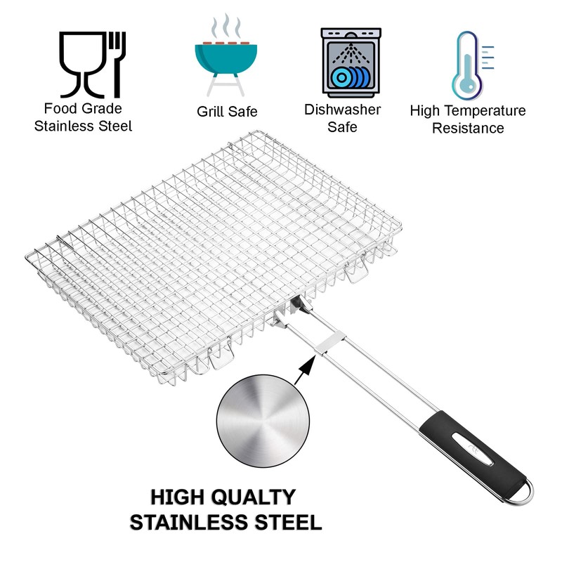 Grill Basket Extra Large,Grill Accessories for Outdoor Grill,Grilling Gifts for
