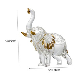 iplusmile Crystal Elephant Figurine Adorable Desktop Decoration Unique Praying Gesture Design Safe Crystal Material for Birthdays Weddings and Special Occasions