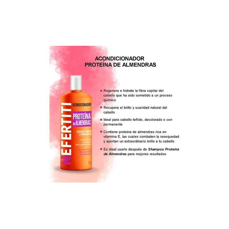 Acondicionador Para Cabello Aceite De Almendra 1lt Nefertiti
