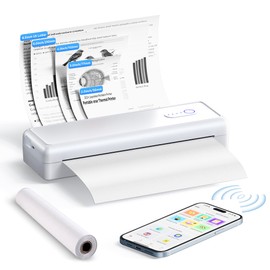 NUOTUN Portable Printers Wireless for Travel - A4 Thermal Printer Bluetooth Compatible with IOS Android Laptop - Support 8.5 X 11 US Letter A4 Paper 2” 3” 4” - Inkless Printers for Home Use Office Car
