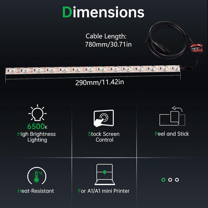 BIQU Panda Lux LED Light Strip Compatible with Bambu-Lab A1