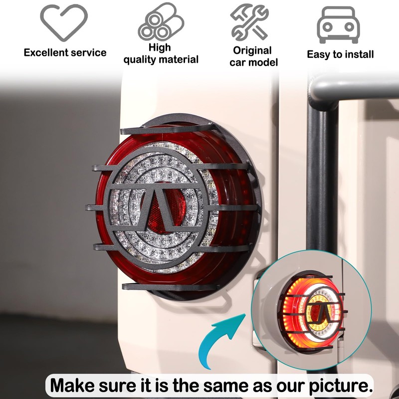 Hudiriy Car Taillight Cover Compatible with Ineos Grenadier 2020-2026 Rear