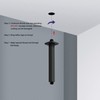 Matte Black Shower Arm with Flange Ceiling Mounted 8 Inch