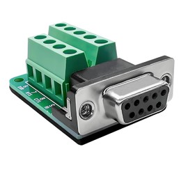 iYueMps DB9 Breakout Board,DB9 Screw Terminal Block, RS232 D-SUB 9 pin Male/Female to 9 Way Serial Terminal Breakout Board Connector Signal Module(Male + Female)