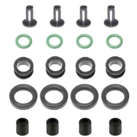 Fuel Injector Repair KIT O-Rings Filters Grommets Seals CAPS Compatible/Replacement for Honda Acura L4