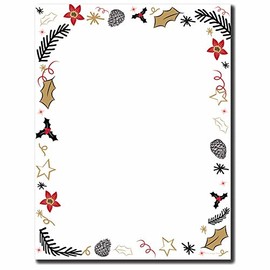 Retro Holiday Letterhead Laser & Inkjet Printer Paper, 100pk