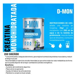 Creatina Monohidratada 250g D-mon Varios Sabores                                                                                                      