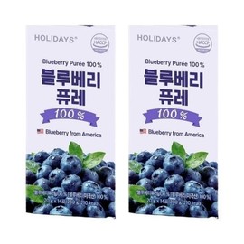 [단비] 홀리데이즈 블루베리 퓨레 14포 x 2박스 [Danbi] Holidays Blueberry Puree 14 Packs x 2 Boxes