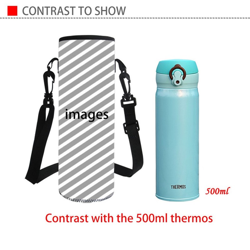 Hugs Idea Neoprene Insulated Water Bottle Carry Bag with Shoulder