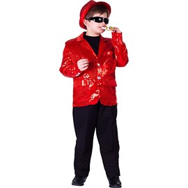 Dress Up America Fully lined Red Sequin Jacket For Kids - Beautiful Dress Up Set for Role Play
