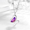 Butterfly Love Pendant Necklace - Woman 925 Sterling Silver Animal