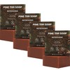 Rinse & Robust Mens Pine Tar Soap Bar Set, 4