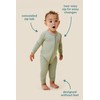 MORI Baby Unisex Pajamas in Ribbed Ecru with Two Way