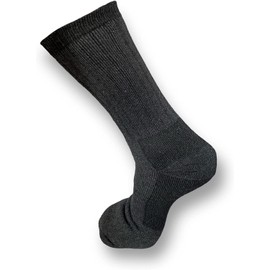 ZRWASKA 2 Pairs Men's Merino Wool Warm Thermal Socks Winter Outdoor Walking & Hiking Gray Charcoal Socks Size UK 6-11 (2 Pairs Charcoal)