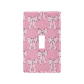 Blueangle Toggle Light Switch Wall Plate Cover - Cute Coquette Bows Light Switch Cover Decorative Outlet Cover Wall Plate, Size 1-Gang 4.53 x 2.76 Inch