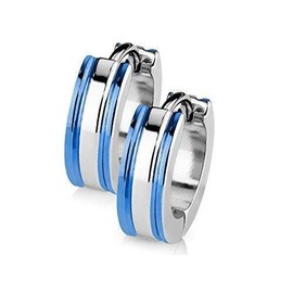Tapsi´s Coolbodyart® Earrings Stainless Steel Silver with Contrasting Colours of Your Choice Blue, Gold, Black, Rose Gold, Stainless Steel, No Gemstone
