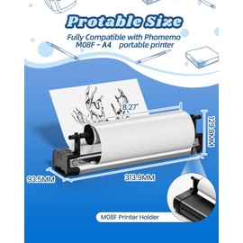Phomemo A4 Size 8.27"x11.69" Quick-Dry Thermal Printer Paper Roll, Compatible with M08F-A4 Portable Printer, Multipurpose Thermal Paper 50sheets/1 Roll