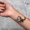 4 x 'Playful Cat' Temporary Tattoos - Water Resistant, Skin-Safe,