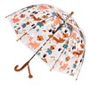 MRTLLOA Kids Fox & Hedgehogs Clear Bubble Umbrella, Toddler Grip
