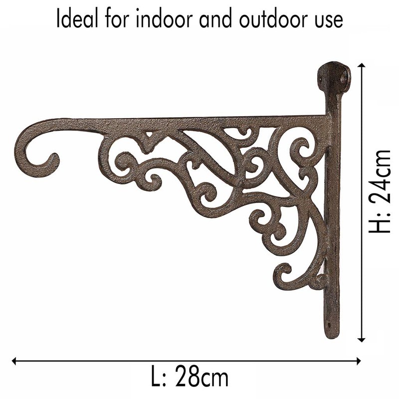 Dibor Hanging Basket Bracket Wall Mounted Garden Lantern Hook Cast