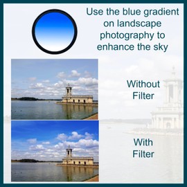 MaD Cameras Graduated Colour Correction Camera Filter for Digital SLR (Graduated Blue, 58mm)
