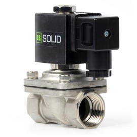 U.S. Solid 3/4" Stainless Steel Solenoid Valve - 12V DC Normally Closed Electric Solenoid Valve with Viton Seal, Junction Box Type