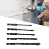 Twist Drill Set Wall Triangular Drill Bits 4MM 5MM 6MM