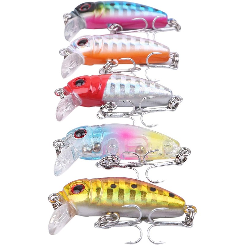 Micro Minnow Lures Sinking 2.5g 35mm Set of 5 Small