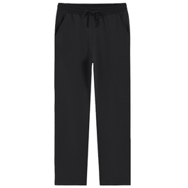 Weintee Men's 34" Inseam Tall Cotton Sweatpants with Pockets M Black