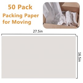 Noafocks Packing Paper for Moving, Newsprint Packing Paper Sheets for Shipping Transportation,Wrapping, Packing Paper for Fragile Items(50sheets-27.5”x16.5”)