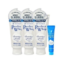 센카 퍼펙트휩 화이트 클레이 120g 3개+페이셜 워시 15g Senka Perfect Whip White Clay 120g 3pcs + Facial Wash 15g