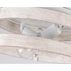Modern Farmhouse ?Antique White Distressed Flush Mount Light Fixture 2-Light