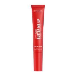 Rimmel Oh My Gloss! Butter Me Up, 004 Red Velvet Moisturising Lip Butter Balm, Shiny and Translucent Tint, Ultra Moisturising Enriched with Squalene and Peptides
