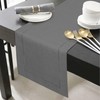 BAZIOE Linen Table Runner Gray Table Runner Washable Modern Table