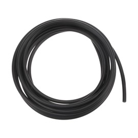 HARFINGTON Polyurethane Round Belts 5mm Dia 9.84ft(3 Meters) Length Smooth Surface PU Urethane Belt for Drive Transmission, Black