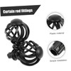 GRIRIW 4sets Curtain Rod Ends White Caps Gunmetal Black Urn
