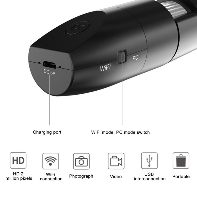 Wireless Digital Microscope Mini Handheld 8 LED HD Microscope Camera
