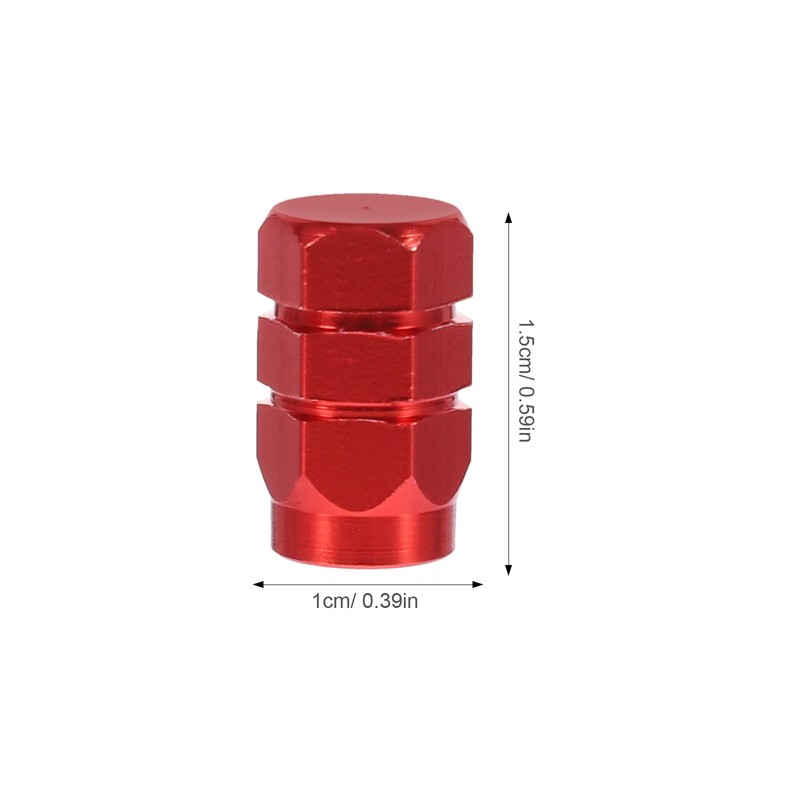 VOSAREA 4 Pieces Aluminium Alloy Car Tyre Valve Caps Round