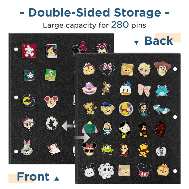 Pin Collection Book, Pin Boards for Enamel Pin Display, 280
