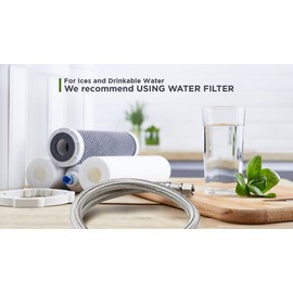 Highcraft CNCT2665-OM Line, Connects Water Supply, Ice Maker hose With 1/4" Fittings On Both Ends, Braided Stainless Steel, 5 Ft