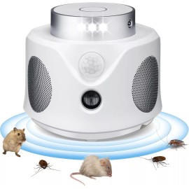 oiex New upgraded Super Strong Ultrasonic Auto Detect Pest Rodent Mouse Repellent - 1pcs