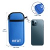 Hifot 2 Pack Double Soft Glasses Case with Carabiner Hook,